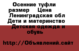 Осенние туфли, 30 размер  › Цена ­ 800 - Ленинградская обл. Дети и материнство » Детская одежда и обувь   